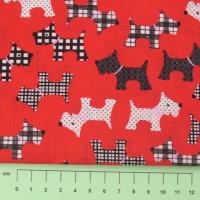 Fabric by the Metre - 6587 Scottie - Red
